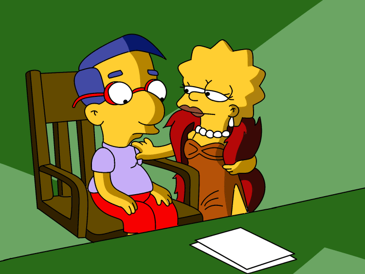 liza ma rande z milhousem.gif